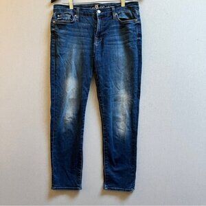 7 For All Mankind Kimmie crop denim jeans Sz 30